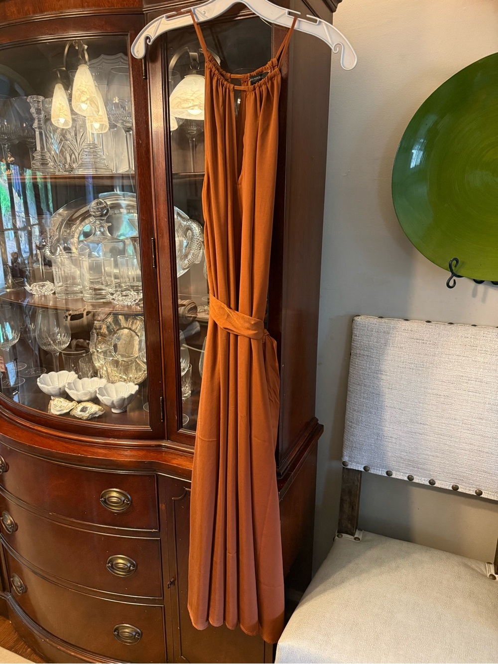 Banana Republic Brown Silk Slip Midi Dress - NWOT